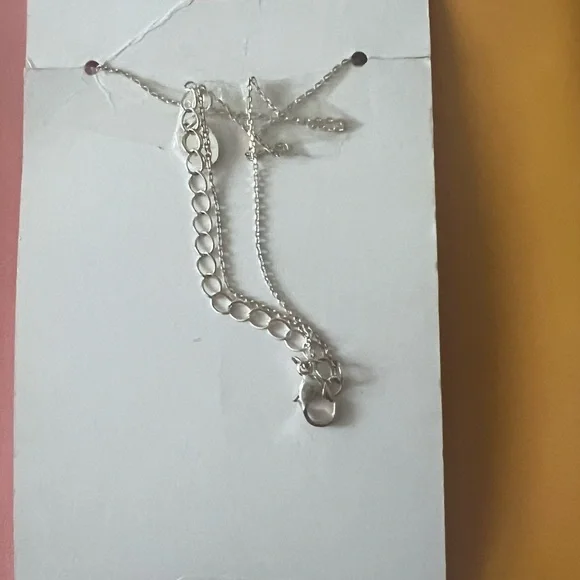 Icing Silver Necklace with Crystal Pendant - Picture 2 of 2